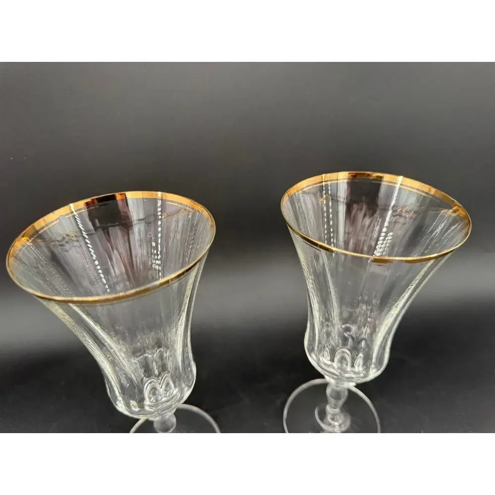 Mikasa Jamestown Gold Iced Tea Glasses Set of 2 8-1/8